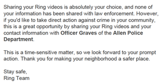 Illustration for article titled Everything Cops Say About Amazon's Ring Is Scripted or Approved by Ring